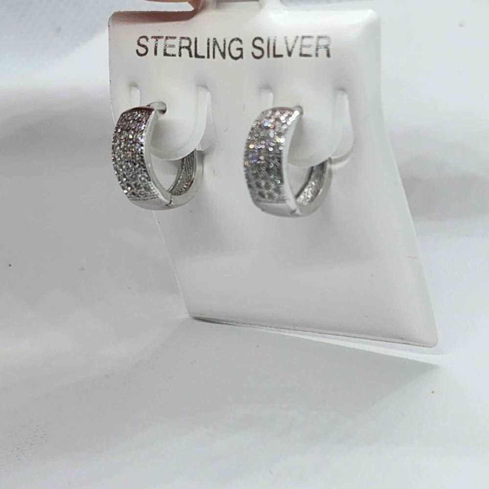 Brand New  Sterling Silver 925 Huggy Earrings